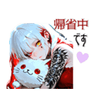 タトゥーガールと病みカワ白ネコ♡（個別スタンプ：28）