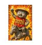 面白い地蔵あけおめ＆流行語スタンプ2026（個別スタンプ：5）