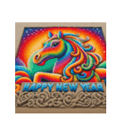 サンドアート 2026年 あけおめ 馬 年賀状（個別スタンプ：1）