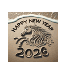 サンドアート 2026年 あけおめ 馬 年賀状（個別スタンプ：2）