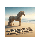 サンドアート 2026年 あけおめ 馬 年賀状（個別スタンプ：8）