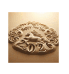 サンドアート 2026年 あけおめ 馬 年賀状（個別スタンプ：13）