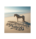 サンドアート 2026年 あけおめ 馬 年賀状（個別スタンプ：28）