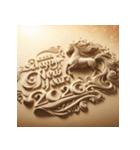 サンドアート 2026年 あけおめ 馬 年賀状（個別スタンプ：35）