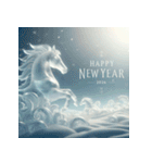 氷像 2026年 あけおめ 馬 年賀状（個別スタンプ：8）