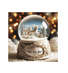 スノードーム 2026年 あけおめ 馬 年賀状（個別スタンプ：4）