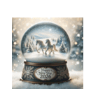 スノードーム 2026年 あけおめ 馬 年賀状（個別スタンプ：5）