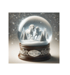 スノードーム 2026年 あけおめ 馬 年賀状（個別スタンプ：10）