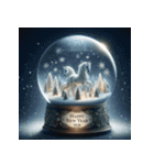 スノードーム 2026年 あけおめ 馬 年賀状（個別スタンプ：20）