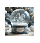 スノードーム 2026年 あけおめ 馬 年賀状（個別スタンプ：22）