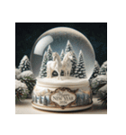 スノードーム 2026年 あけおめ 馬 年賀状（個別スタンプ：23）