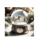 スノードーム 2026年 あけおめ 馬 年賀状（個別スタンプ：26）