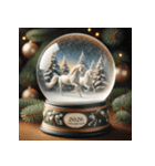 スノードーム 2026年 あけおめ 馬 年賀状（個別スタンプ：33）