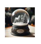 スノードーム 2026年 あけおめ 馬 年賀状（個別スタンプ：37）