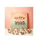 クレイアート 2026年 あけおめ 馬 年賀状（個別スタンプ：14）