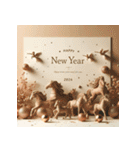 クレイアート 2026年 あけおめ 馬 年賀状（個別スタンプ：25）