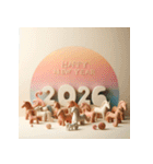 クレイアート 2026年 あけおめ 馬 年賀状（個別スタンプ：28）