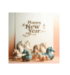 クレイアート 2026年 あけおめ 馬 年賀状（個別スタンプ：36）