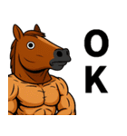 年末年始の筋肉ウマッチョのスタンプ（個別スタンプ：26）