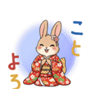 うさぎのあったか年末年始スタンプ❗️（個別スタンプ：4）