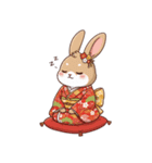 うさぎのあったか年末年始スタンプ❗️（個別スタンプ：16）