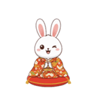 ふわふわうさぎの年末年始スタンプ❗️（個別スタンプ：16）