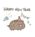 【ゆるかわ】毎年使える干支と猫（個別スタンプ：35）