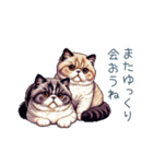 正月ドッド絵猫ちゃん【元旦・あけおめ】（個別スタンプ：26）