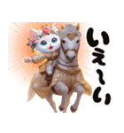 かわいいしろい子猫と仲良しな馬2026（個別スタンプ：31）