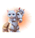 かわいいしろい子猫と仲良しな馬2026（個別スタンプ：33）