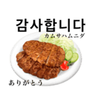 国産豚のとんかつ【韓国語】（個別スタンプ：2）