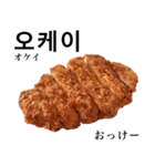 国産豚のとんかつ【韓国語】（個別スタンプ：6）