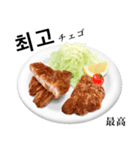 国産豚のとんかつ【韓国語】（個別スタンプ：11）