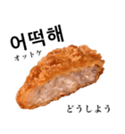 国産豚のとんかつ【韓国語】（個別スタンプ：14）