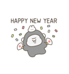 動く！あけおめゴリラ（個別スタンプ：6）