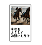 走る馬のBIG年賀状（個別スタンプ：10）