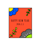 enacocoの年賀状2026（個別スタンプ：6）