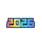 ハデなグラデーションあけおめ-アニメ（個別スタンプ：8）