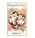 白馬と三毛猫のあけおめスタンプ【うま年】（個別スタンプ：25）