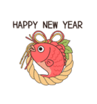 2026◆飛び出す‼シンプルな年賀状（個別スタンプ：1）