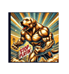 ゴールデンレトリーバー【最強・アメコミ】（個別スタンプ：9）