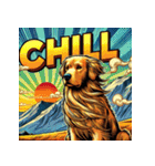 ゴールデンレトリーバー【最強・アメコミ】（個別スタンプ：10）