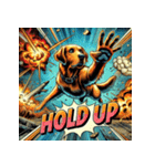 ゴールデンレトリーバー【最強・アメコミ】（個別スタンプ：11）