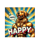 ゴールデンレトリーバー【最強・アメコミ】（個別スタンプ：16）