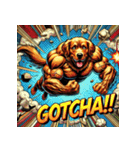 ゴールデンレトリーバー【最強・アメコミ】（個別スタンプ：17）