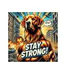 ゴールデンレトリーバー【最強・アメコミ】（個別スタンプ：26）