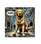 ゴールデンレトリーバー【最強・アメコミ】（個別スタンプ：30）