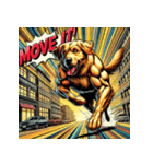 ゴールデンレトリーバー【最強・アメコミ】（個別スタンプ：31）