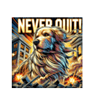 ゴールデンレトリーバー【最強・アメコミ】（個別スタンプ：32）