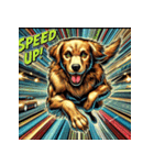 ゴールデンレトリーバー【最強・アメコミ】（個別スタンプ：33）